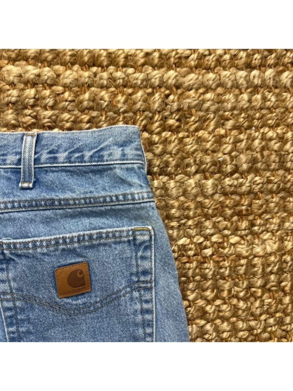 Carhartt B17 STW Men's Size 38x32 Stonewash Blue Denim Relaxed Fit Jeans